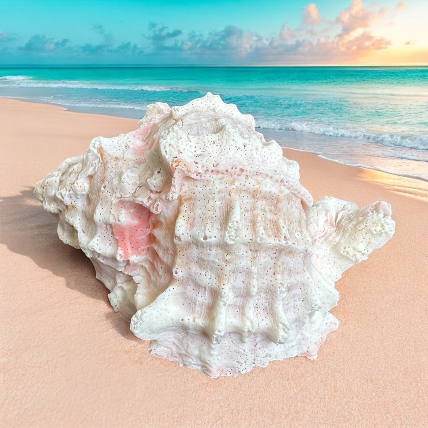Large Murex Conch Seashell Pink White Spiky Real Ocean Shells Natural Beach Seashells Home Decor Candle Art Craft Sea Decoration