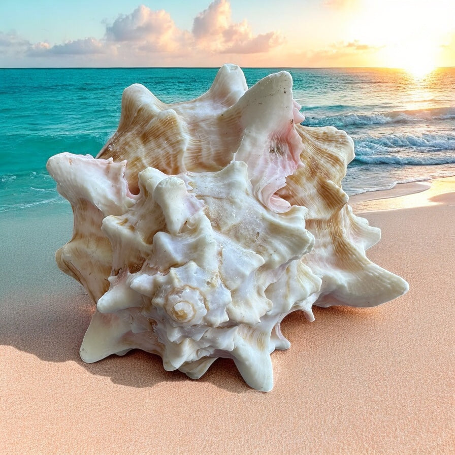 Large Murex Conch Seashell Pink White Spiky Real Ocean Shells Natural Beach Seashells Home Decor Candle Art Craft Sea Decoration