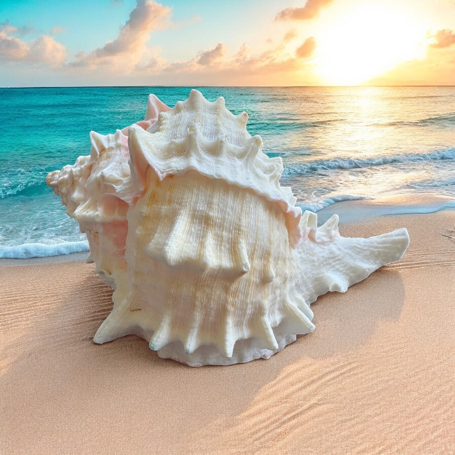 Large Murex Conch Seashell Pink White Spiky Real Ocean Shells Natural Beach Seashells Home Decor Candle Art Craft Sea Decoration