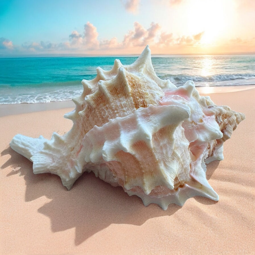 Large Murex Conch Seashell Pink White Spiky Real Ocean Shells Natural Beach Seashells Home Decor Candle Art Craft Sea Decoration