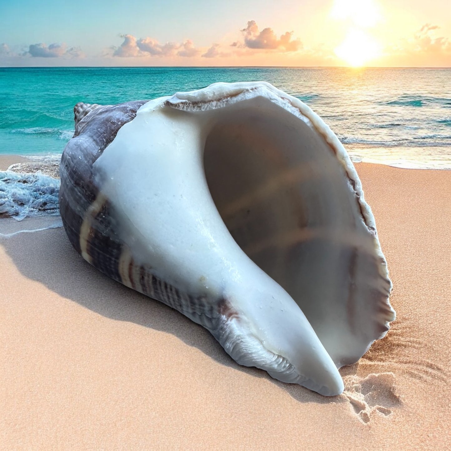 Large Conch Seashell Rare Spiky Gray White Pattern Ocean Big Natural Sea Shell Home Decor Aquarium House Decoration Beach Lovers Gift