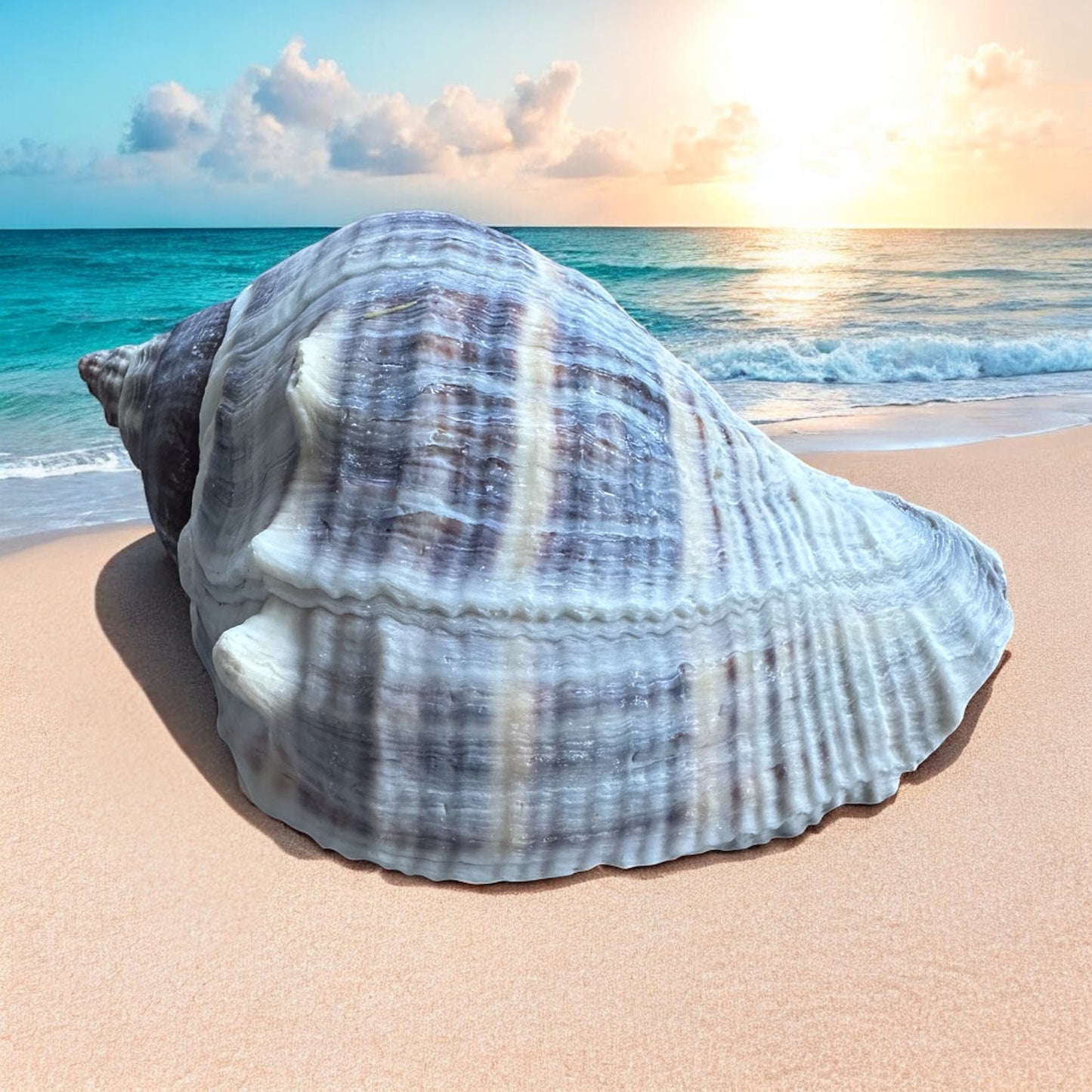 Large Conch Seashell Rare Spiky Gray White Pattern Ocean Big Natural Sea Shell Home Decor Aquarium House Decoration Beach Lovers Gift