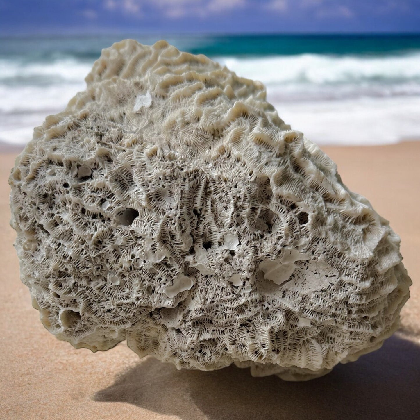 Giant Brain Coral Rock Rare Natural Vintage Large Ocean Stone White Ancient Fossil Beach Home Decor Saltwater Big Fish Tank Aquarium Decoration