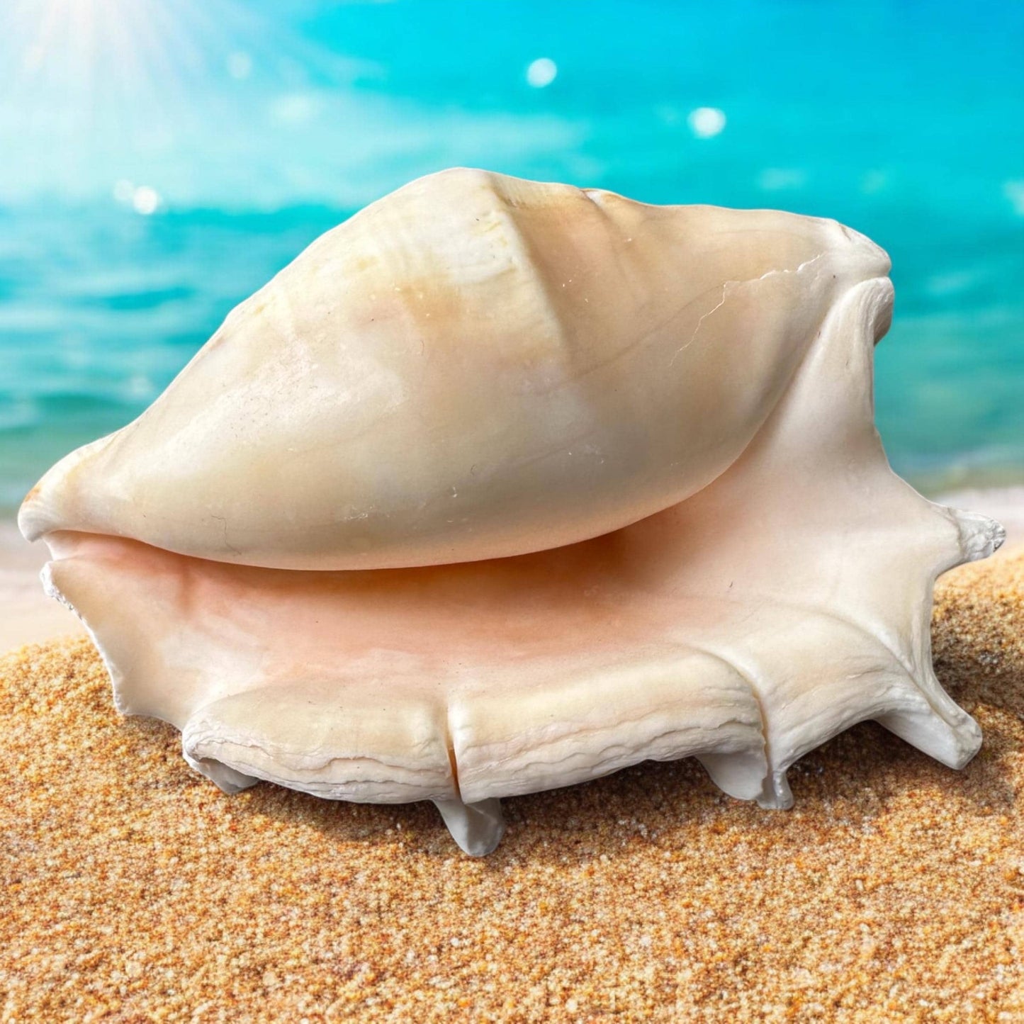 Large Conch Spiky Rare Seashell Decorative Big Sea Shell Coastal Beach Home Decor Nautical Art Craft Fish Tank Aquarium Decoration
