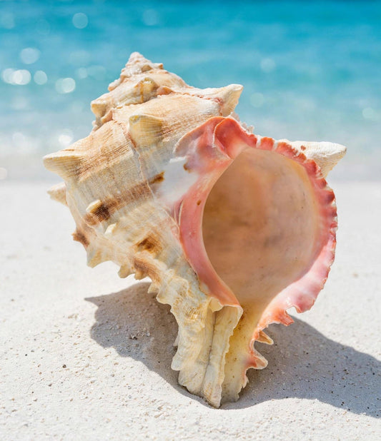 Large Conch Spiky Rare Seashell Decorative Big Sea Shell Coastal Beach Home Decor Nautical Art Craft Fish Tank Aquarium Decoration