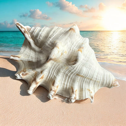 Large Conch Spiky Rare Seashell Decorative Big Sea Shell Coastal Beach Home Decor Nautical Art Craft Fish Tank Aquarium Decoration