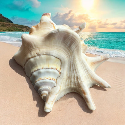 Large Conch Seashell Spiky White Real Ocean Natural Sea Shells Home Decor Art Craft Sea Decoration Beach Lovers Gift