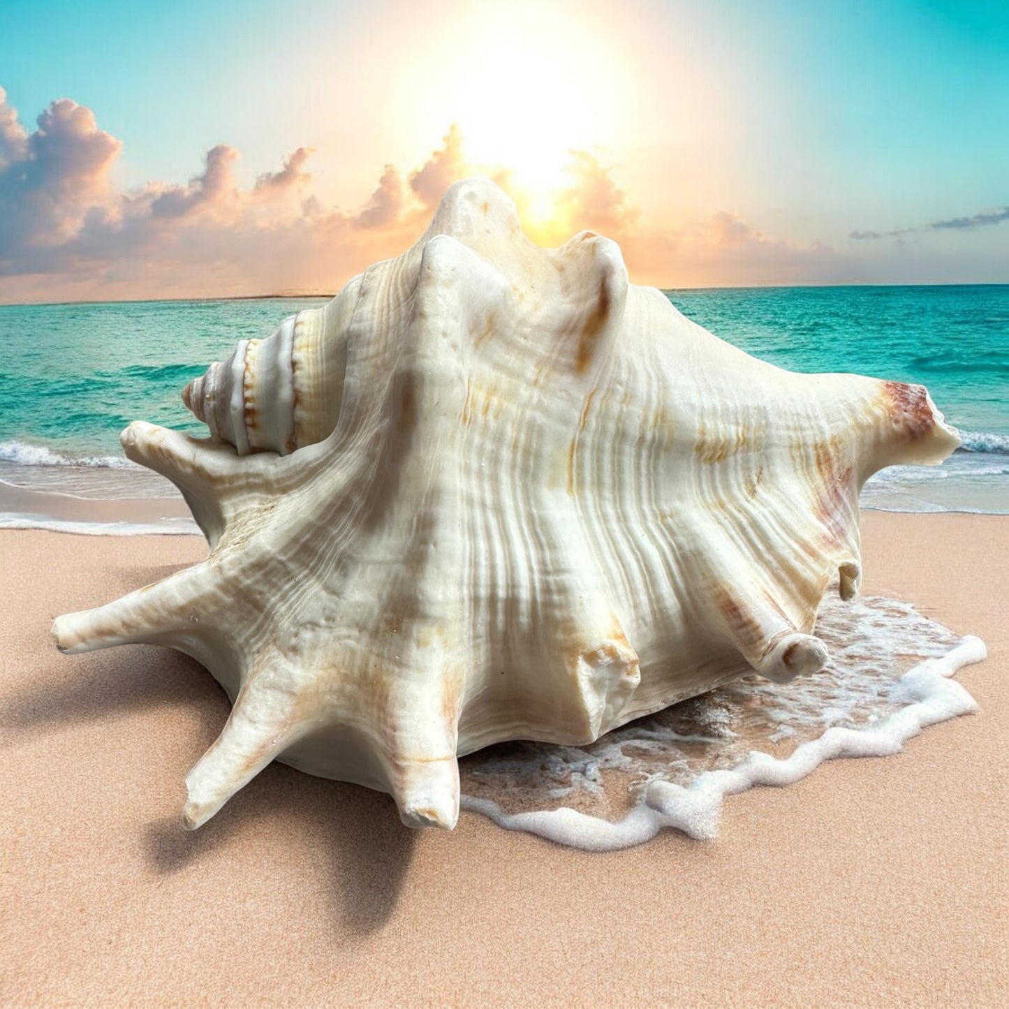 Large Conch Seashell Spiky White Real Ocean Natural Sea Shells Home Decor Art Craft Sea Decoration Beach Lovers Gift