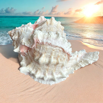 Large Murex Conch Seashell Pink White Spiky Real Ocean Shells Natural Beach Seashells Home Decor Candle Art Craft Sea Decoration