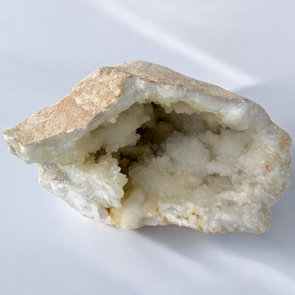 Large Crystal Geode Quartz Rock Rare Real White Natural Sparkling Minerals Big Decorative Stone