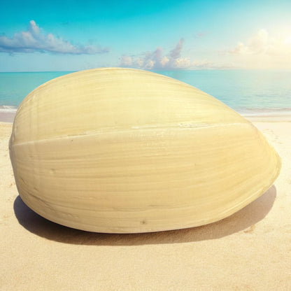 Large Conch Seashell Rare Orange Round Natural Big Ocean Sea Shell Coastal Home Decor Nautical Centerpiece Display Beach House Aquarium Decoration