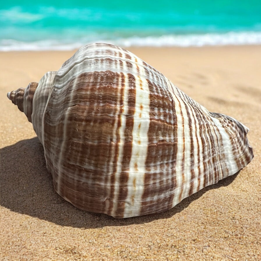 Conch Seashell Rare Spiky Brown White Pattern Ocean Big Natural Sea Shell Home Decor Aquarium House Decoration Beach Lovers Gift