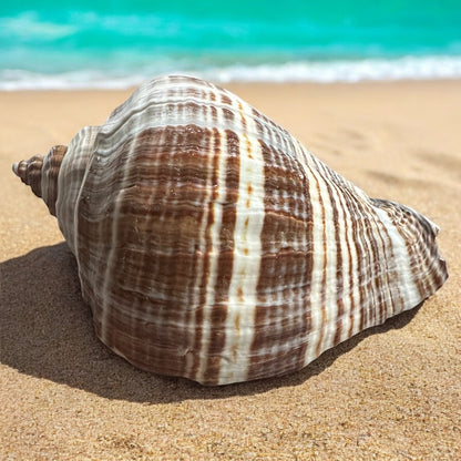 Conch Seashell Rare Spiky Brown White Pattern Ocean Big Natural Sea Shell Home Decor Aquarium House Decoration Beach Lovers Gift