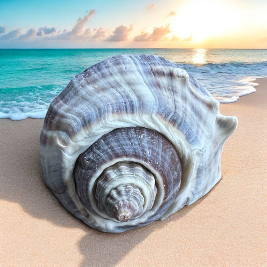 Large Conch Seashell Rare Spiky Gray White Pattern Ocean Big Natural Sea Shell Home Decor Aquarium House Decoration Beach Lovers Gift