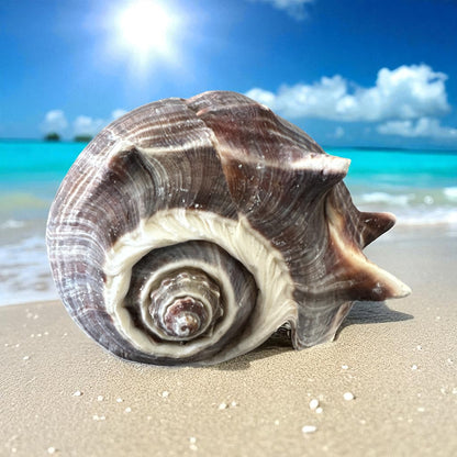 Giant Conch Seashell Rare Spiky Brown White Pattern Ocean Big Natural Sea Shell Home Decor Aquarium House Decoration Beach Lovers Gift