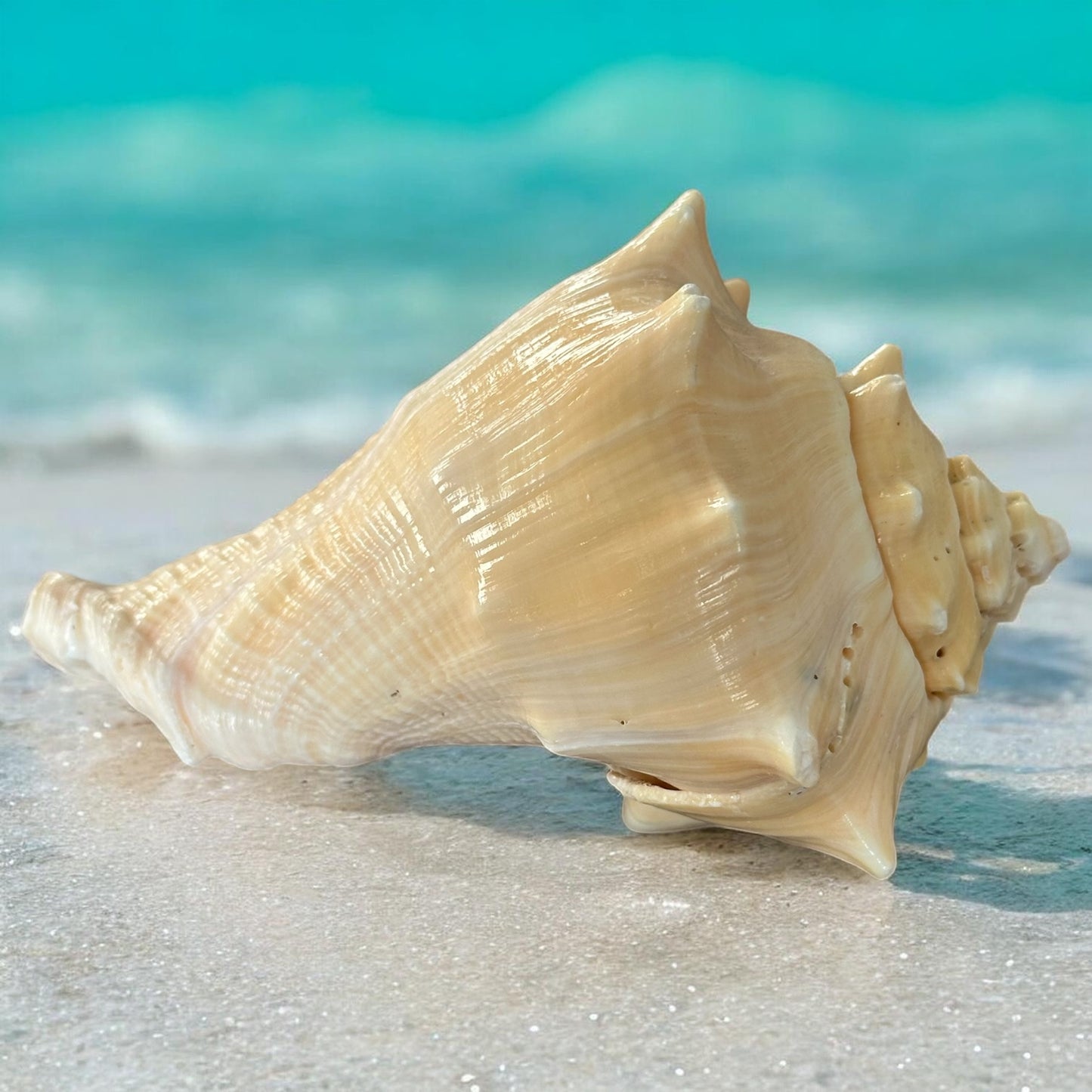 Bahamas Large Conch Seashell Natural Ocean Home Decor Nautical Big Decorative Centerpiece Sea Shell Coastal Decoration Beach Lover Gift