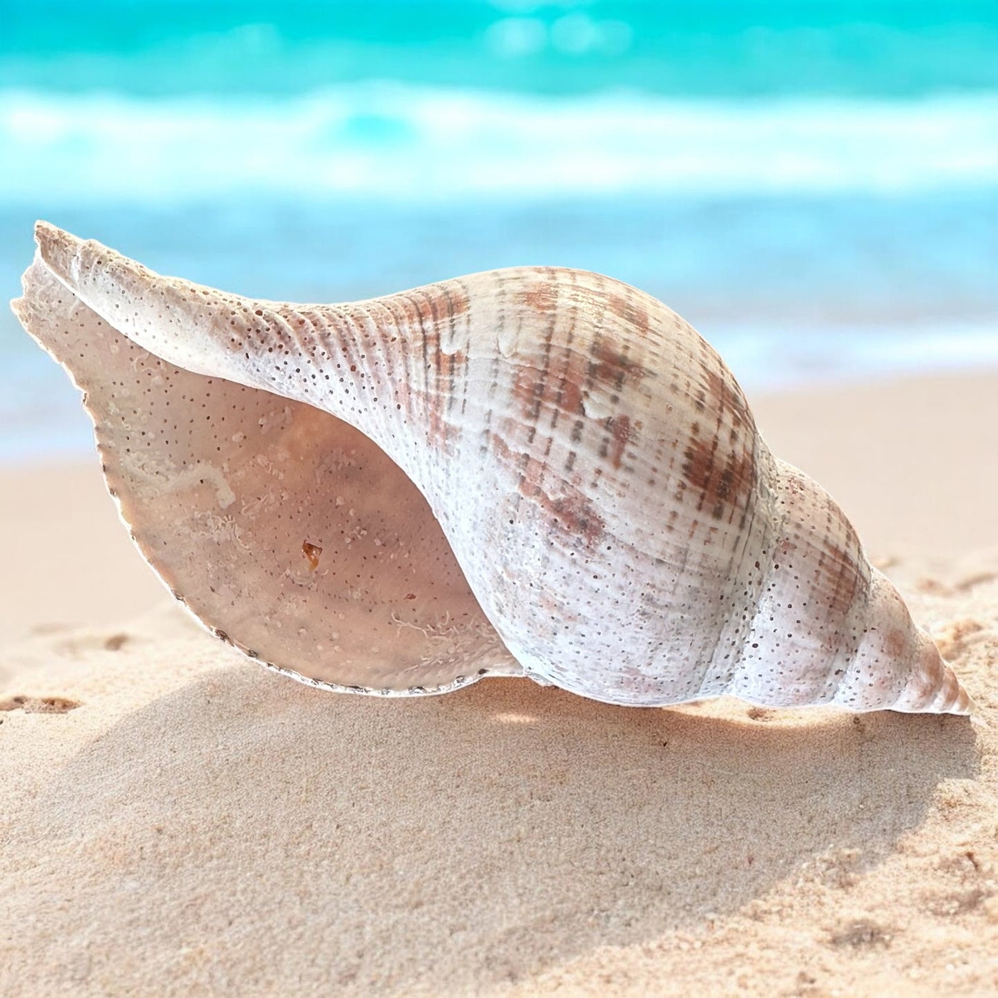 Large Conch Seashell Rare Vintage White Natural Coastal Beach Home Decor Nautical Big Centerpiece Sea Shell Decoration Beach Collection Gift