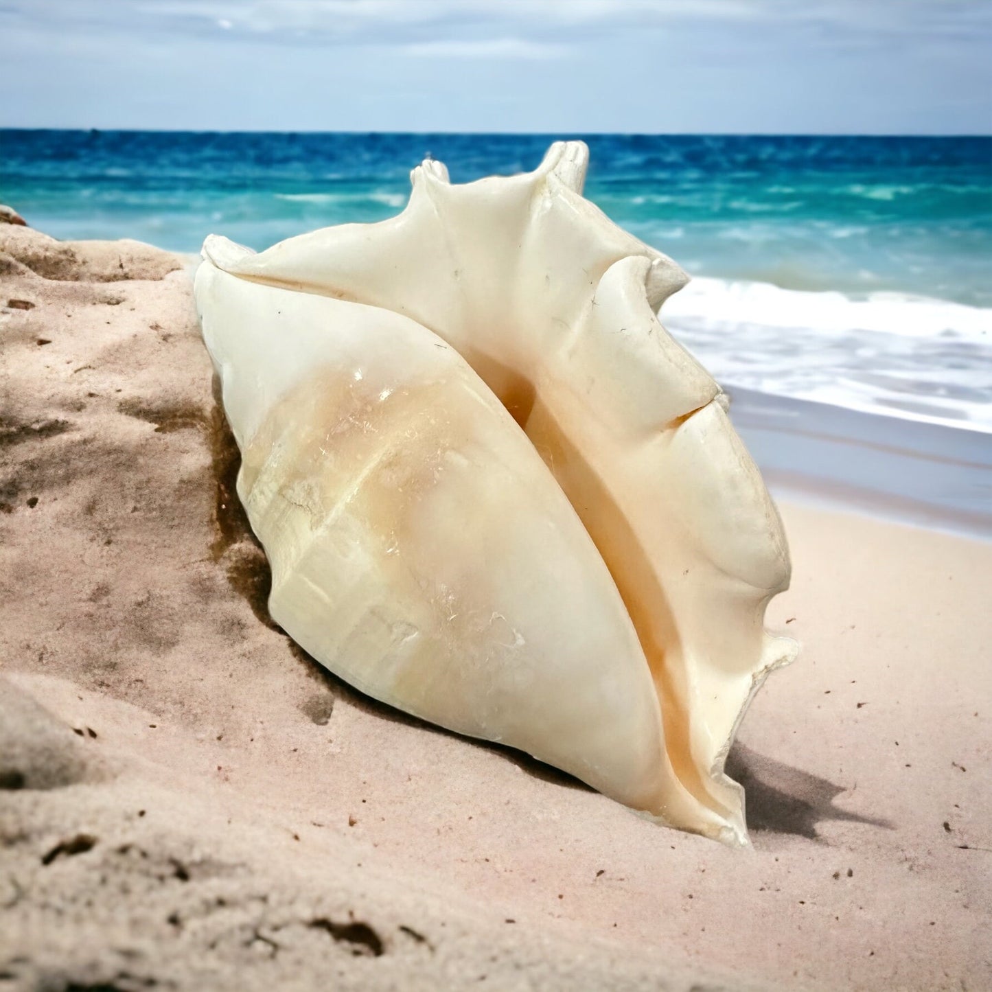 Large Conch Seashell Spiky White Real Ocean Natural Sea Shells Home Decor Art Craft Sea Decoration Beach Lovers Gift