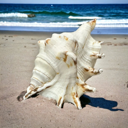 Large Conch Seashell Spiky White Real Ocean Natural Sea Shells Home Decor Art Craft Sea Decoration Beach Lovers Gift