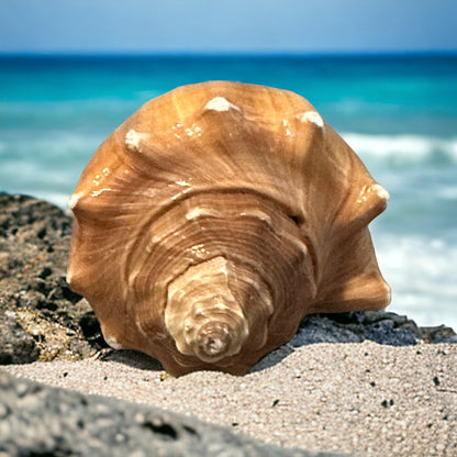 Large Conch Seashell Natural Orange Ocean Home Decor Nautical Big Decorative Centerpiece Coastal Aquarium Decoration Beach Lovers Gift