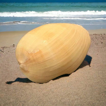 Large Conch Seashell Rare Orange Round Natural Big Ocean Sea Shell Coastal Home Decor Nautical Centerpiece Display Beach House Aquarium Decoration