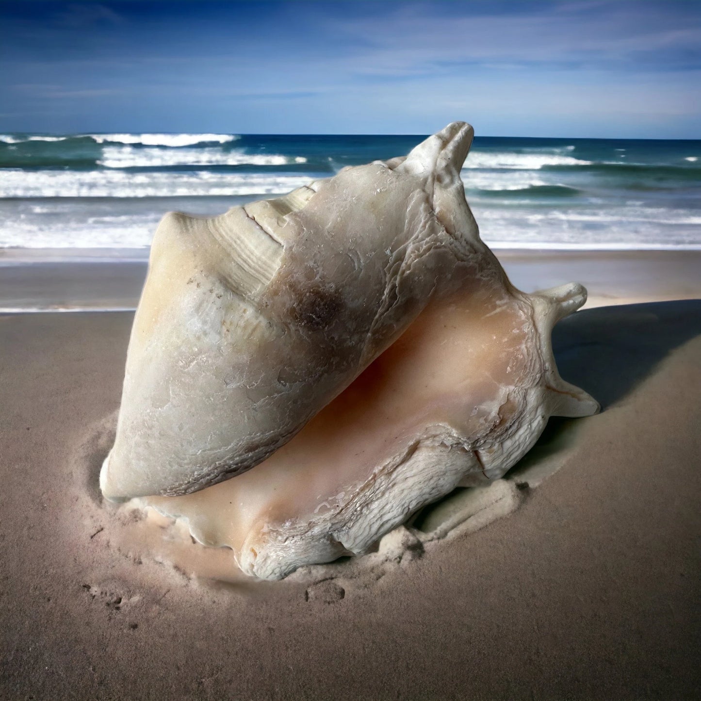 Large Conch Seashell Rare White Spiky Real Ocean Big Natural Sea Shell Home Decor Candle Art Craft Sea Decoration Beach Lovers Gift