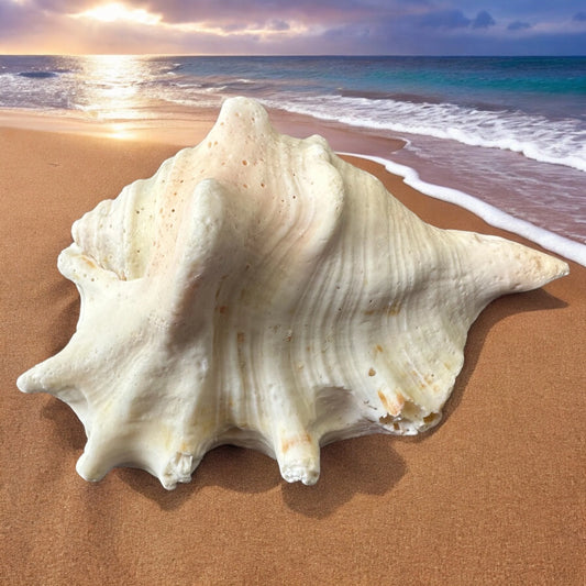 Large Conch Seashell Spiky White Real Ocean Natural Sea Shells Home Decor Art Craft Sea Decoration Beach Lovers Gift