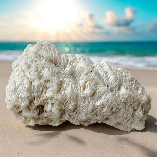 Brain Coral Rock Natural Vintage Sculpted White Ocean Stone Beach Home Decor Saltwater Fish Tank Aquarium Landscaping Decoration