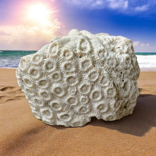 Rare Coral Rock Honeycomb Star Sea Vintage Reef Sculpted Ancient Ocean Stone Beach Home Decor Saltwater Fish Tank Aquarium Decoration